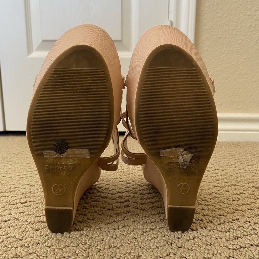 Nude/Pink Wedges - Picture 6 of 6